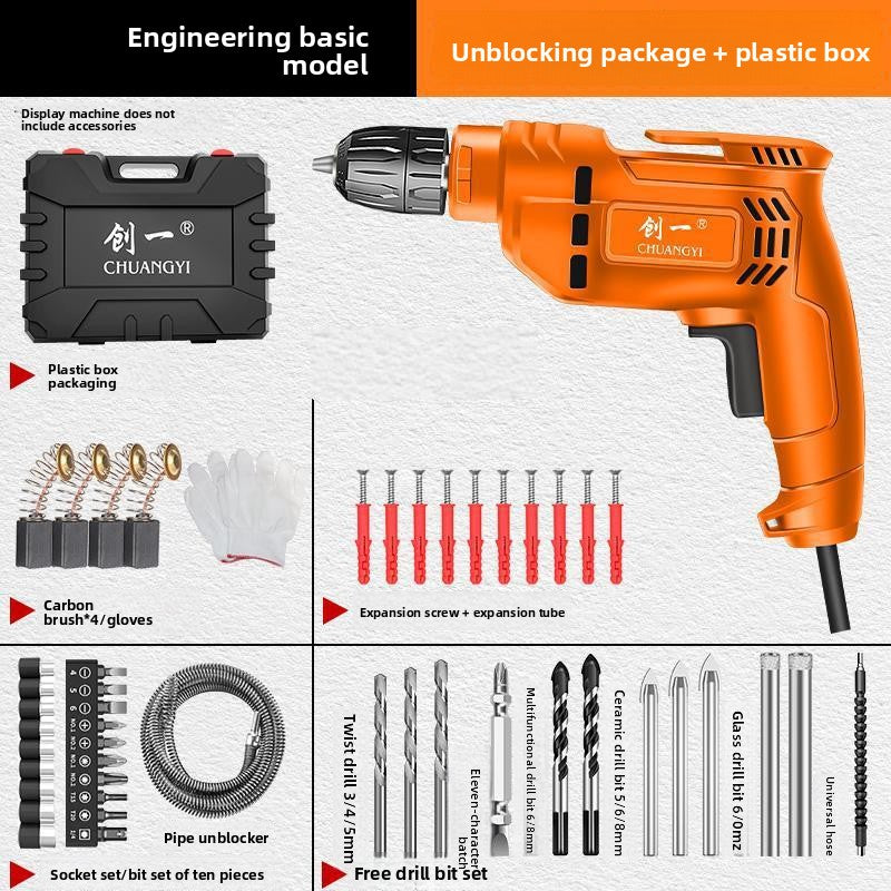 Multifunctional Electric Hand Drill for Home and Industrial Use