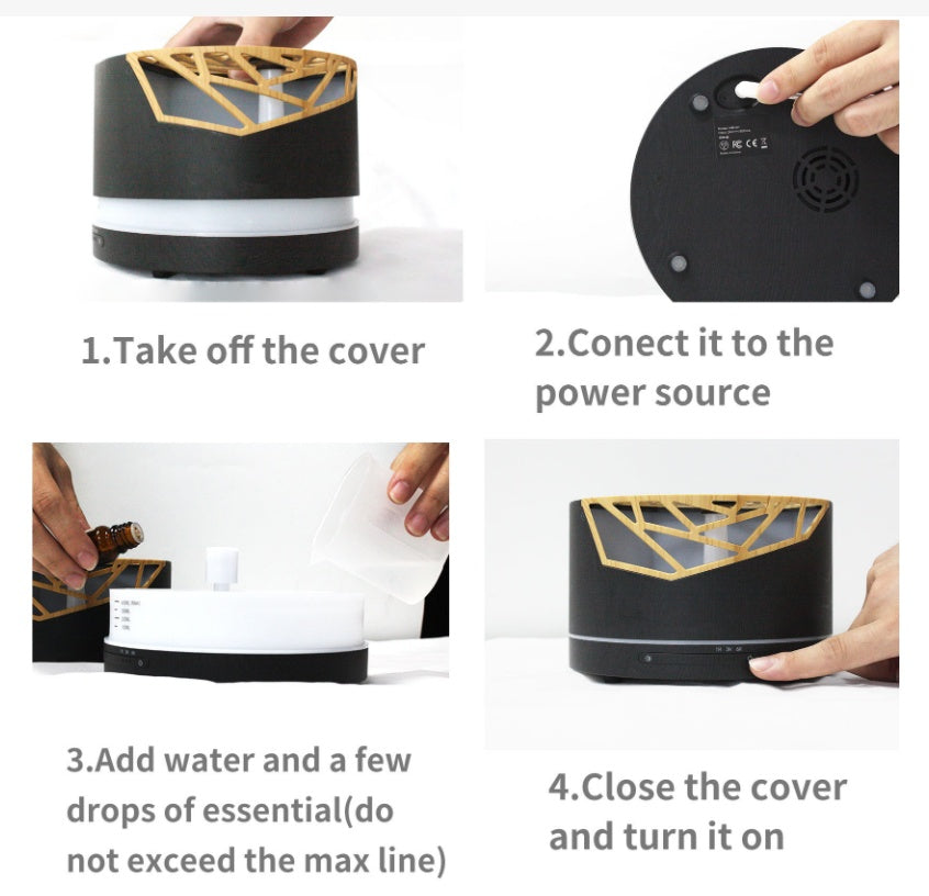 New Wood Grain Aromatherapy Machine Essential Oil Diffuser