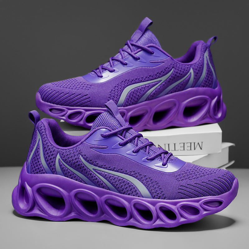 Breathable Casual Sports Shoes with Flame Design