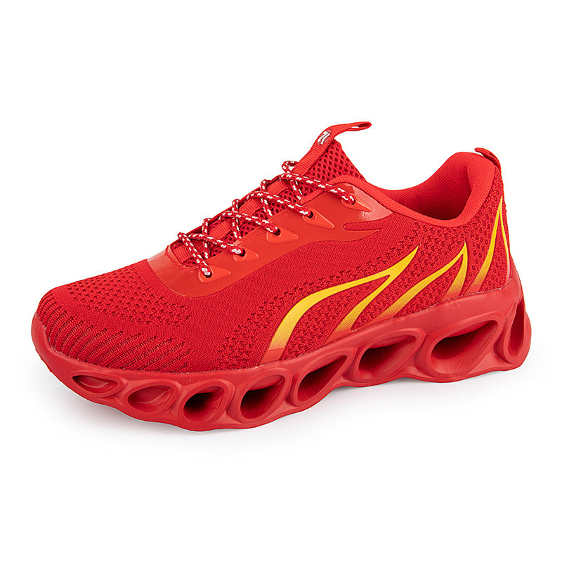 Breathable Casual Sports Shoes with Flame Design