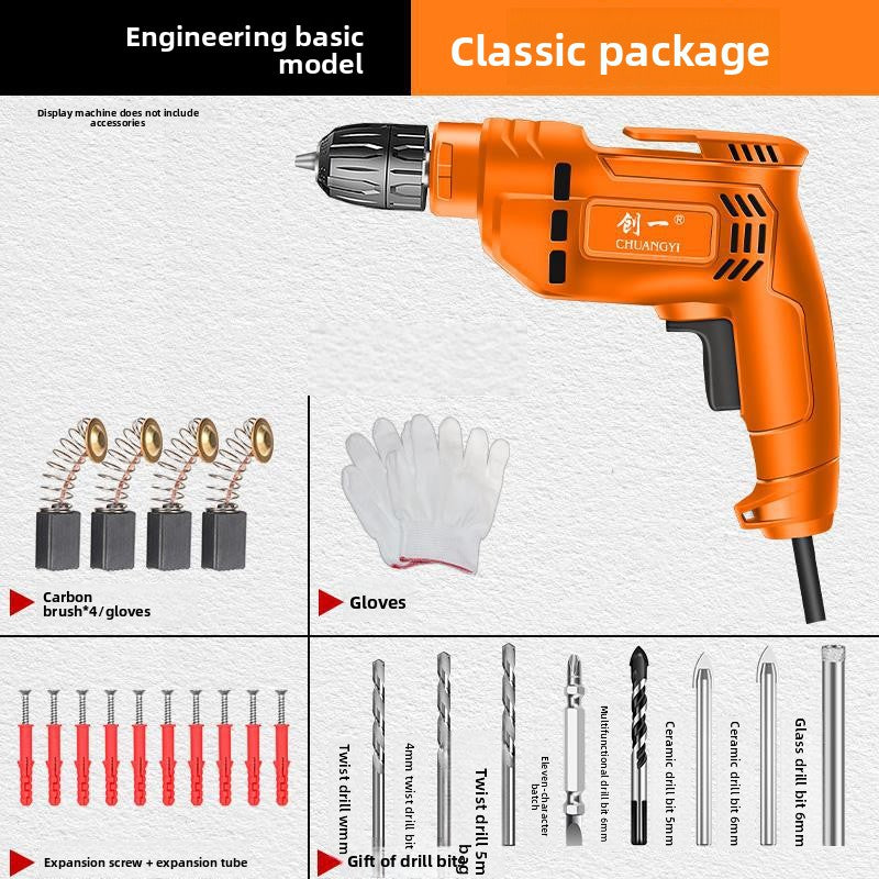 Multifunctional Electric Hand Drill for Home and Industrial Use