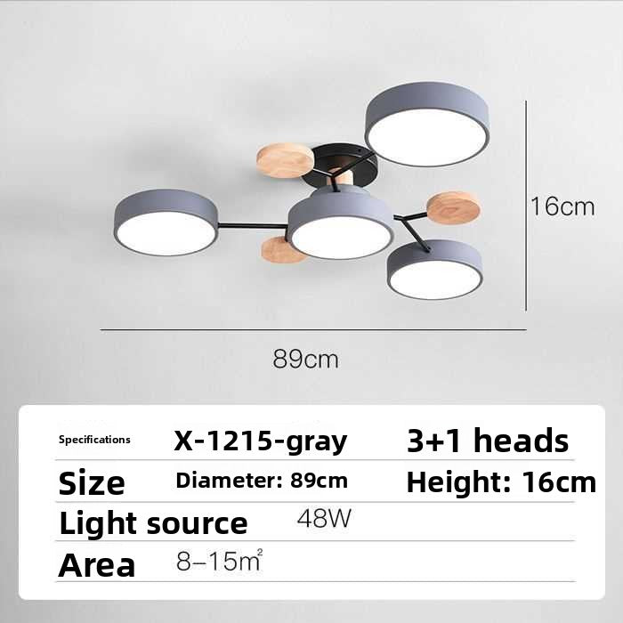 Nordic LED Ceiling Light with Adjustable Color Temperature