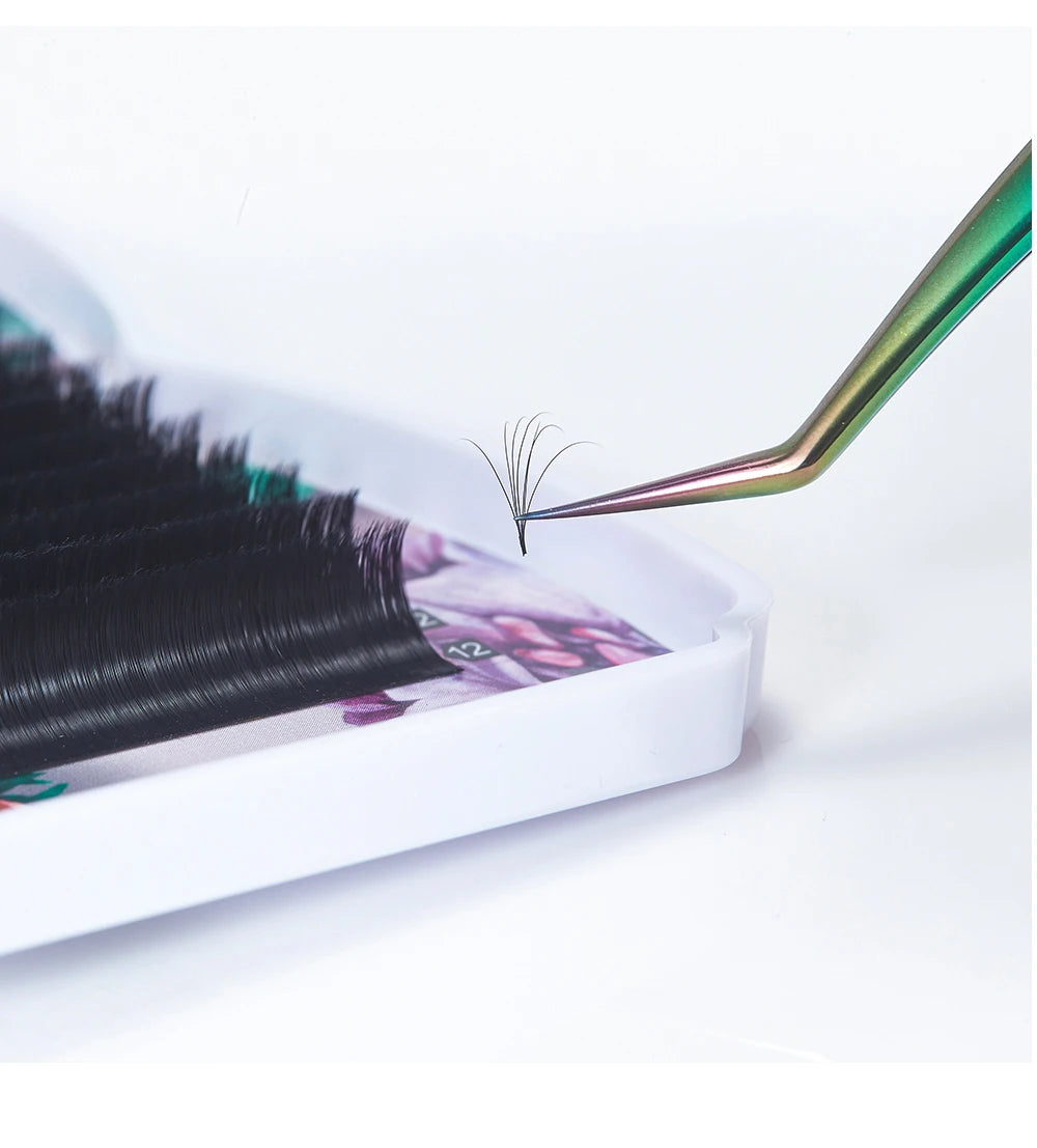 Easy Fanning Lashes 8-25mm Volume Russe Autofan Cilios Soft Professional Eyelash Extension Faux Natural Individual Eyelashes