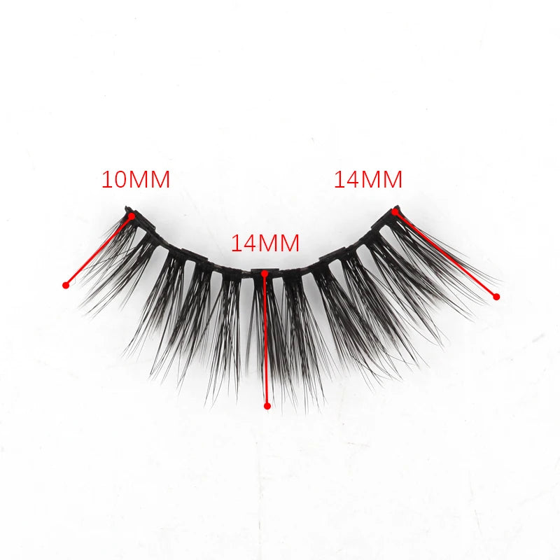 Magnetic Eyelashes 3D Mink Eyelashes Magnetic Eyeliner Magnetic 3D Lash Short False Lashes Lasting Handmade Eyelash Makeup Tools