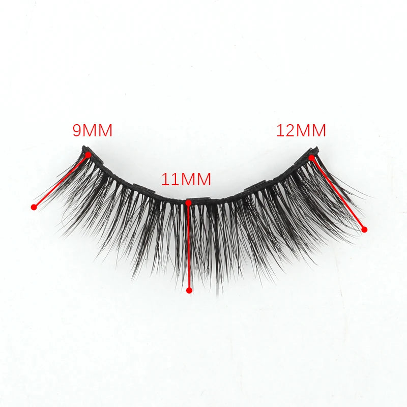 Magnetic Eyelashes 3D Mink Eyelashes Magnetic Eyeliner Magnetic 3D Lash Short False Lashes Lasting Handmade Eyelash Makeup Tools
