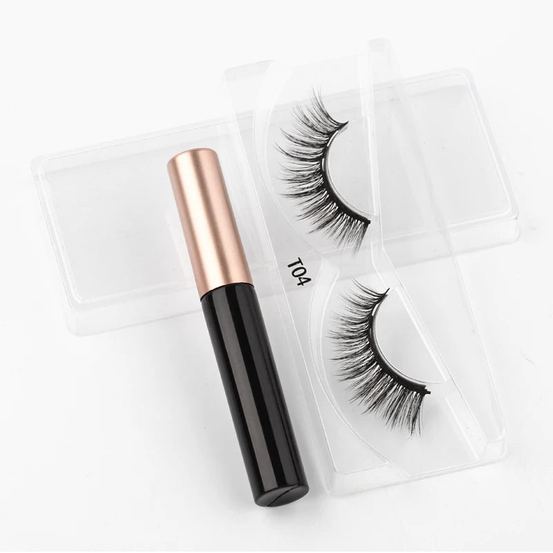 Magnetic Eyelashes 3D Mink Eyelashes Magnetic Eyeliner Magnetic 3D Lash Short False Lashes Lasting Handmade Eyelash Makeup Tools