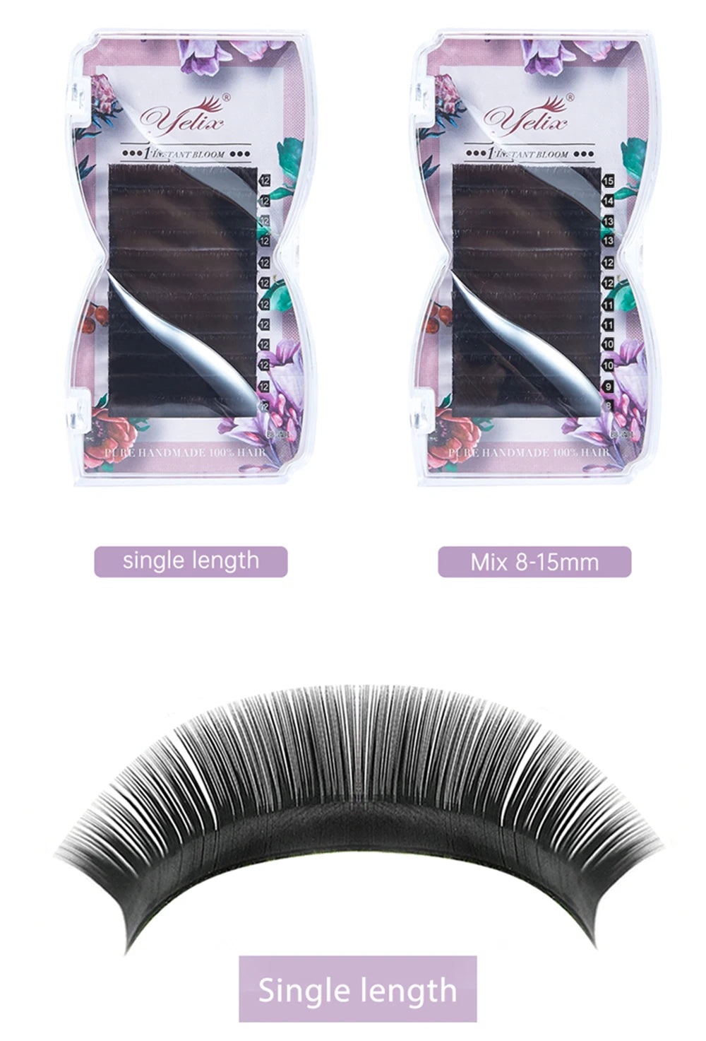 Easy Fanning Lashes 8-25mm Volume Russe Autofan Cilios Soft Professional Eyelash Extension Faux Natural Individual Eyelashes