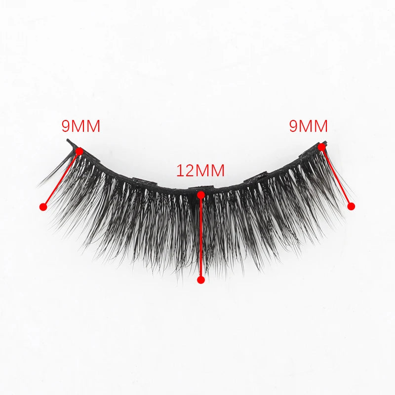 Magnetic Eyelashes 3D Mink Eyelashes Magnetic Eyeliner Magnetic 3D Lash Short False Lashes Lasting Handmade Eyelash Makeup Tools