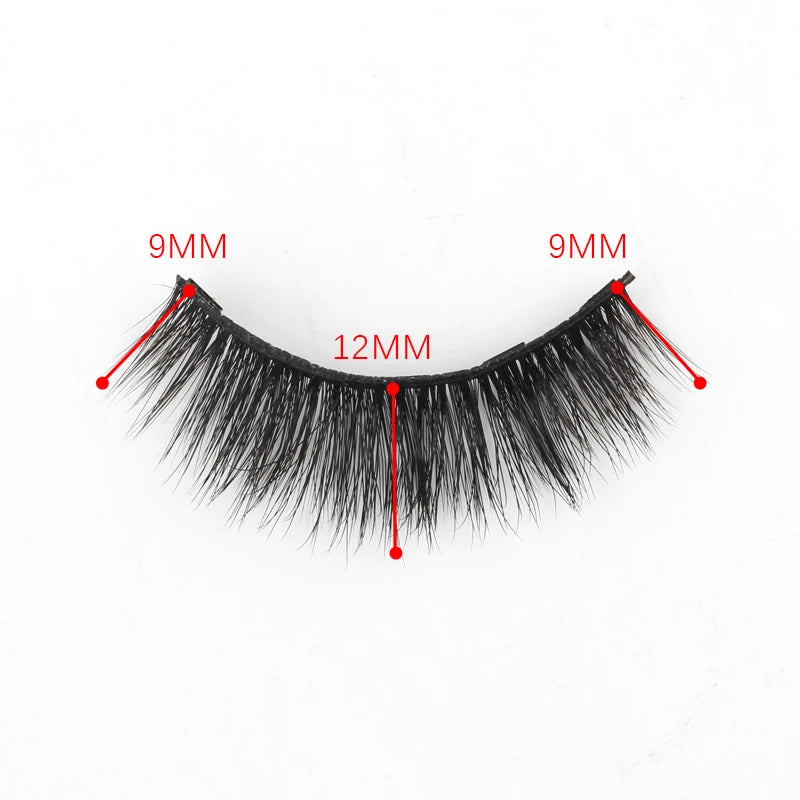 Magnetic Eyelashes 3D Mink Eyelashes Magnetic Eyeliner Magnetic 3D Lash Short False Lashes Lasting Handmade Eyelash Makeup Tools
