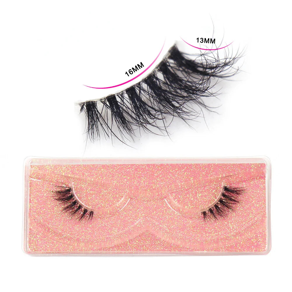 LEHUAMAO Mink Half Lashes Extension Natural Daily Reusable Short Strip Eye Lashes Mink Fluffy Soft Half False Eyelashes Make Up