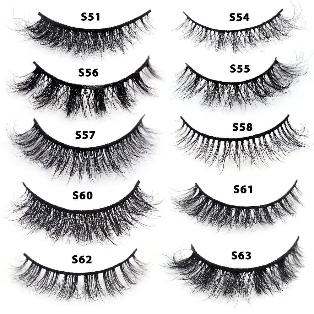 LEHUAMAO Mink Half Lashes Extension Natural Daily Reusable Short Strip Eye Lashes Mink Fluffy Soft Half False Eyelashes Make Up