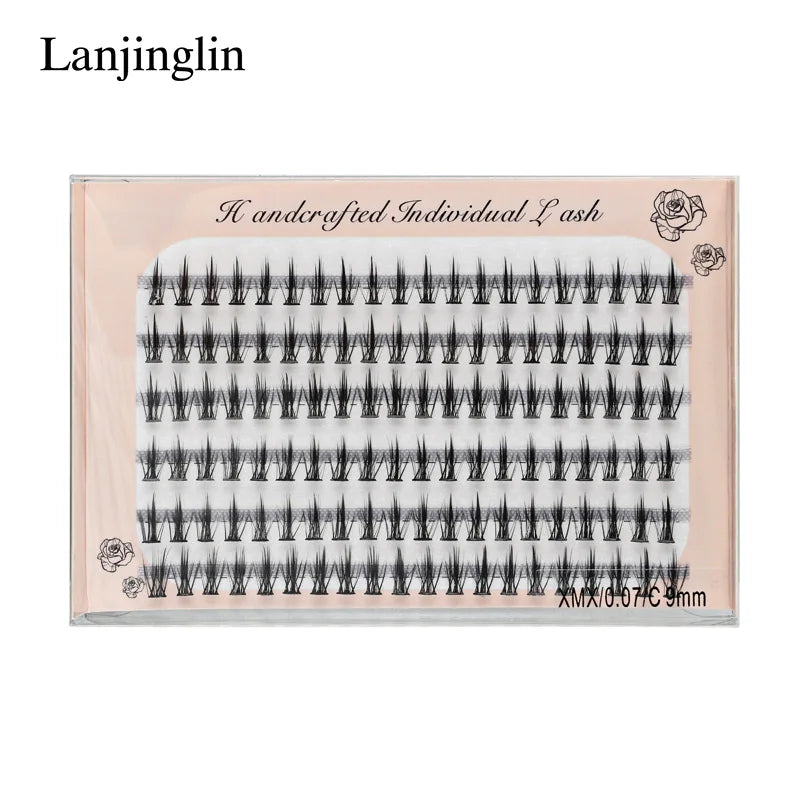 6 Rows 120 Bundles Eyelash Extension Natural Faux Mink Eyelashes Individual 9/10/11/12MM Lashes Makeup Cilia False Eye Lashes
