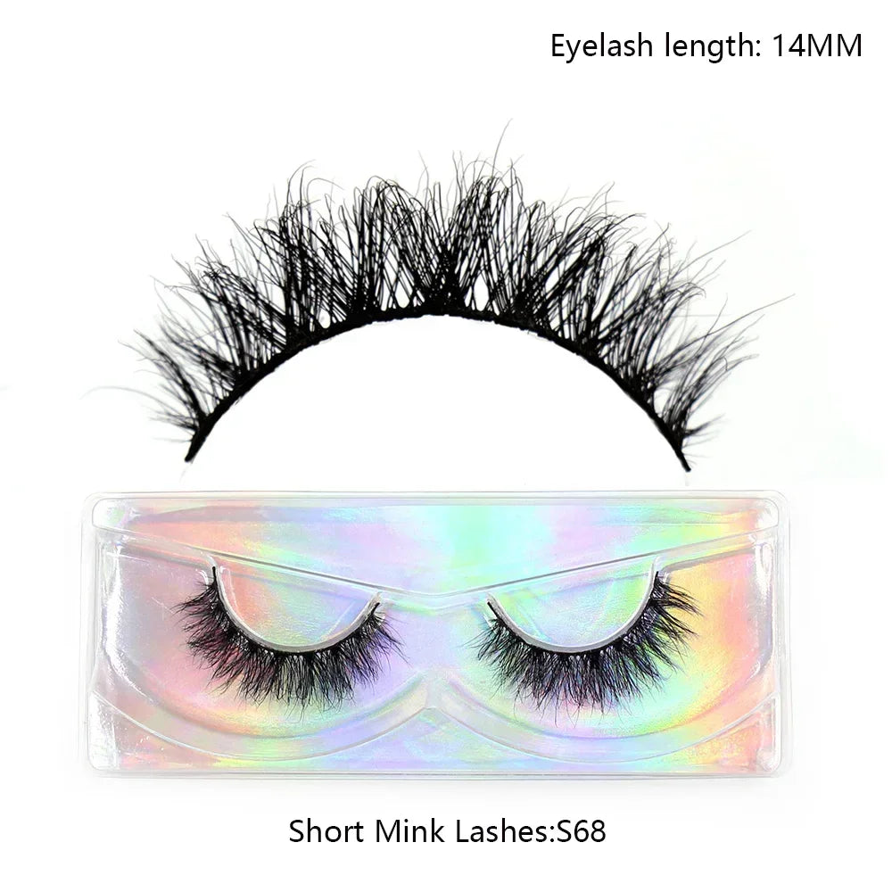LEHUAMAO Mink Half Lashes Extension Natural Daily Reusable Short Strip Eye Lashes Mink Fluffy Soft Half False Eyelashes Make Up