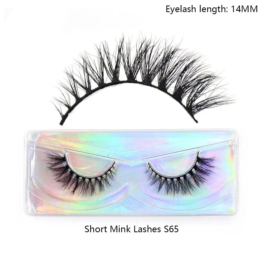 LEHUAMAO Mink Half Lashes Extension Natural Daily Reusable Short Strip Eye Lashes Mink Fluffy Soft Half False Eyelashes Make Up
