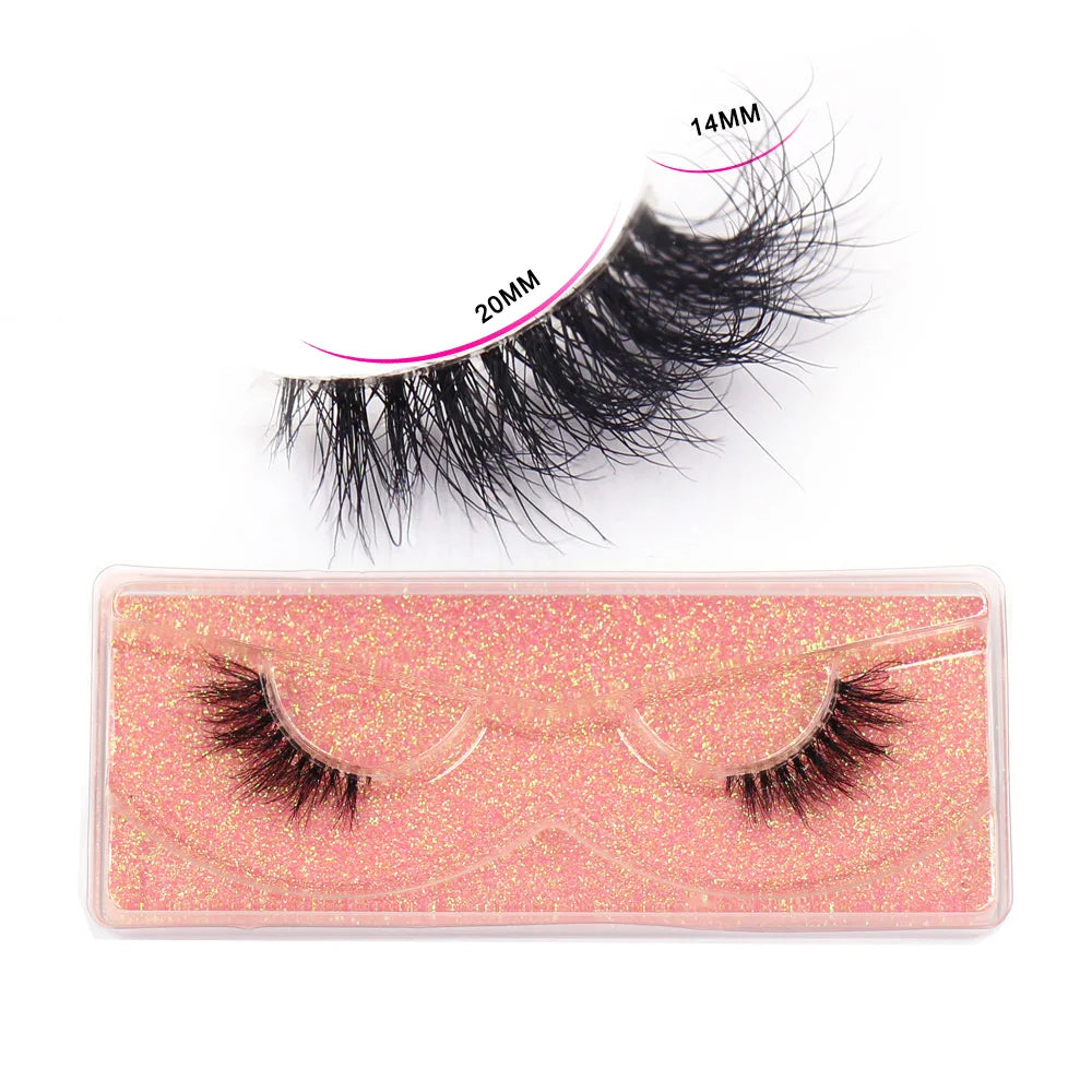LEHUAMAO Mink Half Lashes Extension Natural Daily Reusable Short Strip Eye Lashes Mink Fluffy Soft Half False Eyelashes Make Up