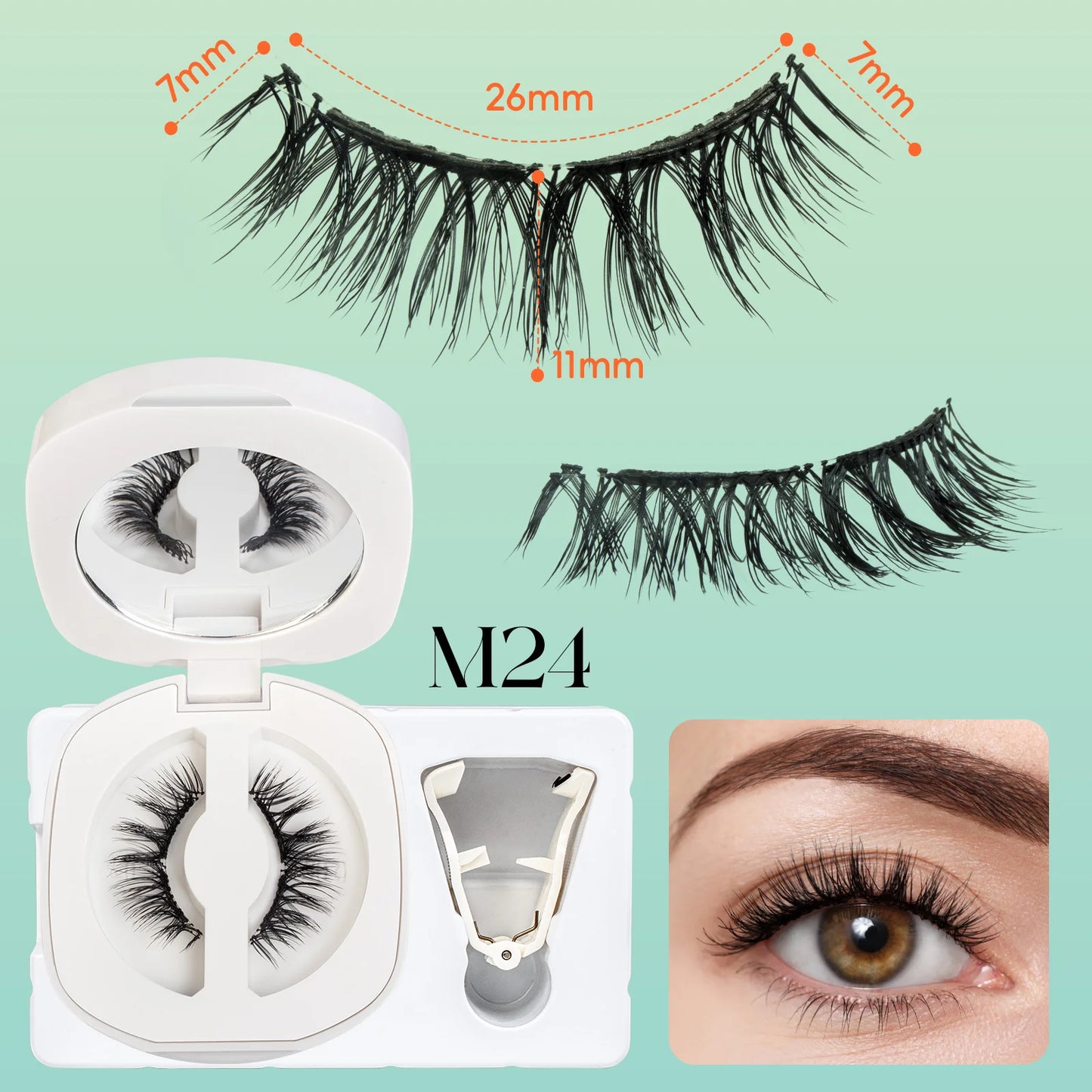 VYRILA Soft Magnetic Eyelashes No Glue Needed Reusable Natural Look 3D Lashes Easy Apply Soft Magnetic Lashes Kit for Eye Makeup
