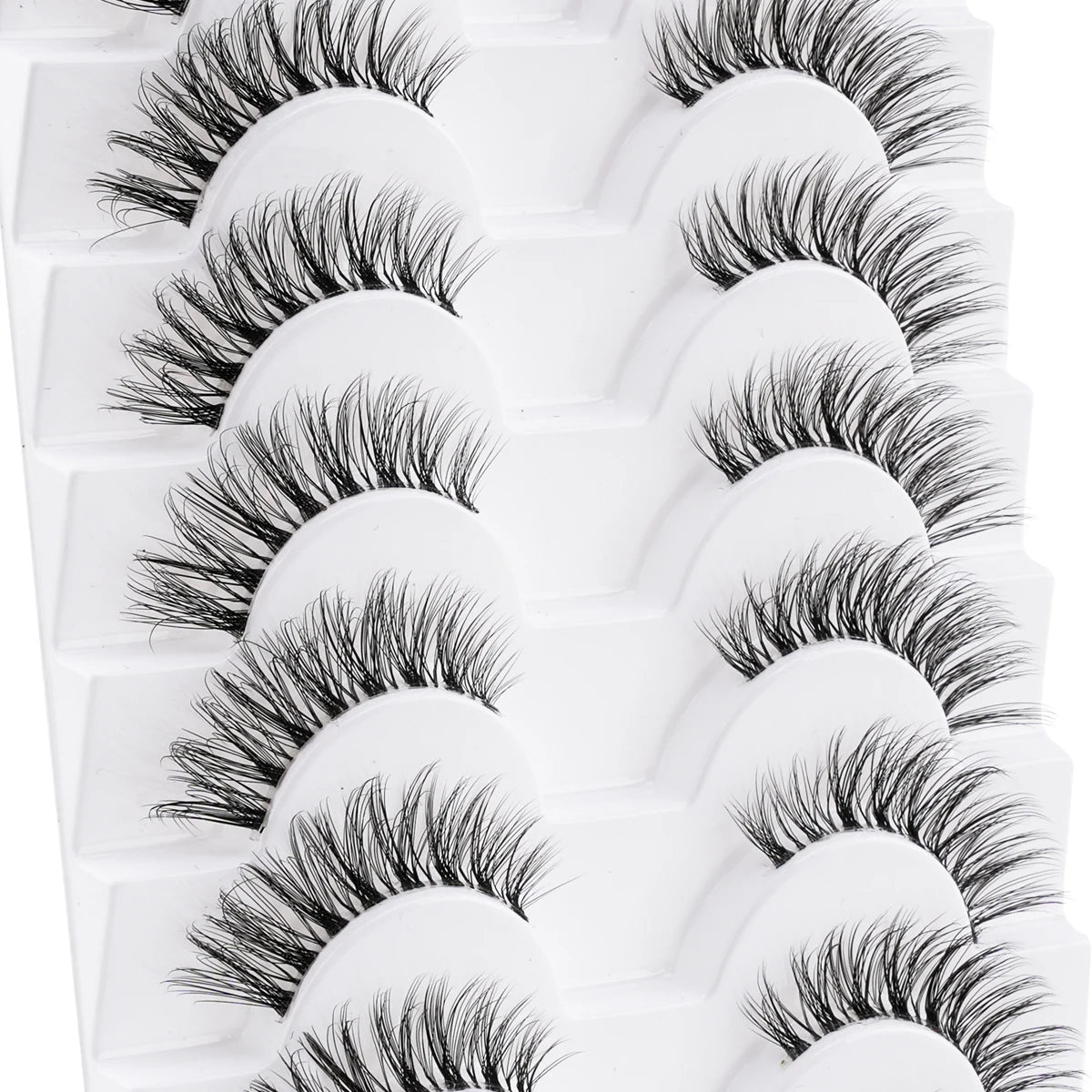 3/10 pairs Natural Lashes Mink Fluffy False Eyelashes Make up Tools Wispy Half Eyelashes 3D Cat Eye Eyelash Extensions Faux Cils