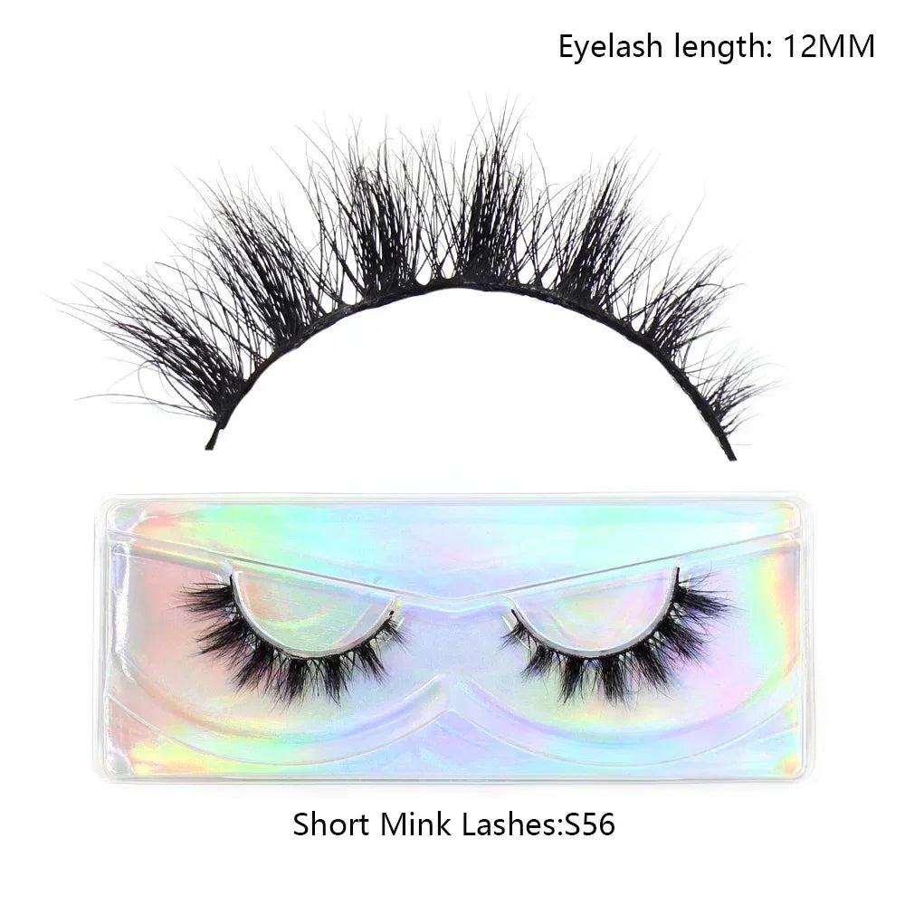 LEHUAMAO Mink Half Lashes Extension Natural Daily Reusable Short Strip Eye Lashes Mink Fluffy Soft Half False Eyelashes Make Up