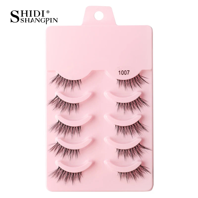 3/10 pairs Natural Lashes Mink Fluffy False Eyelashes Make up Tools Wispy Half Eyelashes 3D Cat Eye Eyelash Extensions Faux Cils