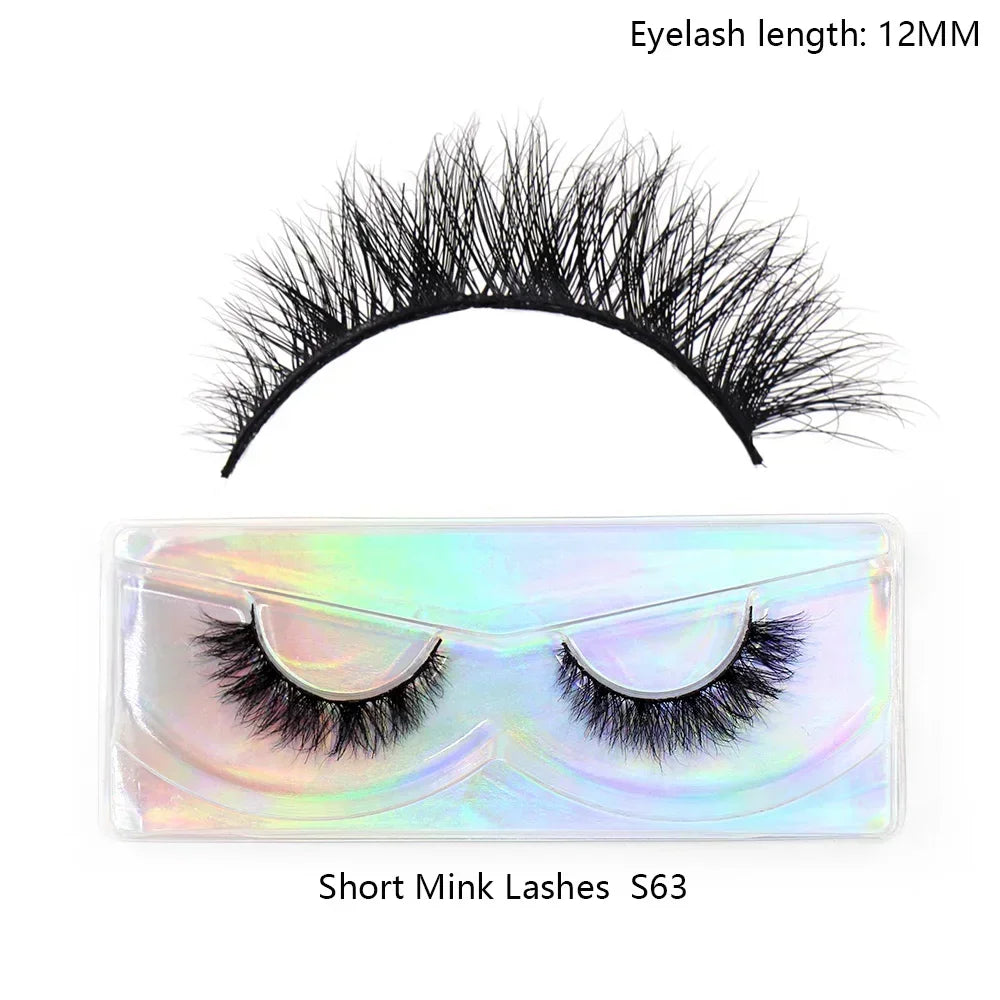 LEHUAMAO Mink Half Lashes Extension Natural Daily Reusable Short Strip Eye Lashes Mink Fluffy Soft Half False Eyelashes Make Up
