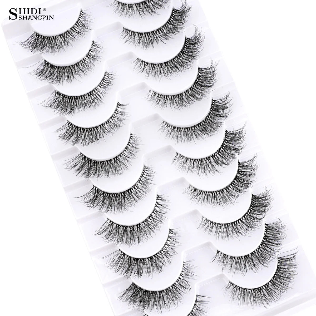 3/10 pairs Natural Lashes Mink Fluffy False Eyelashes Make up Tools Wispy Half Eyelashes 3D Cat Eye Eyelash Extensions Faux Cils