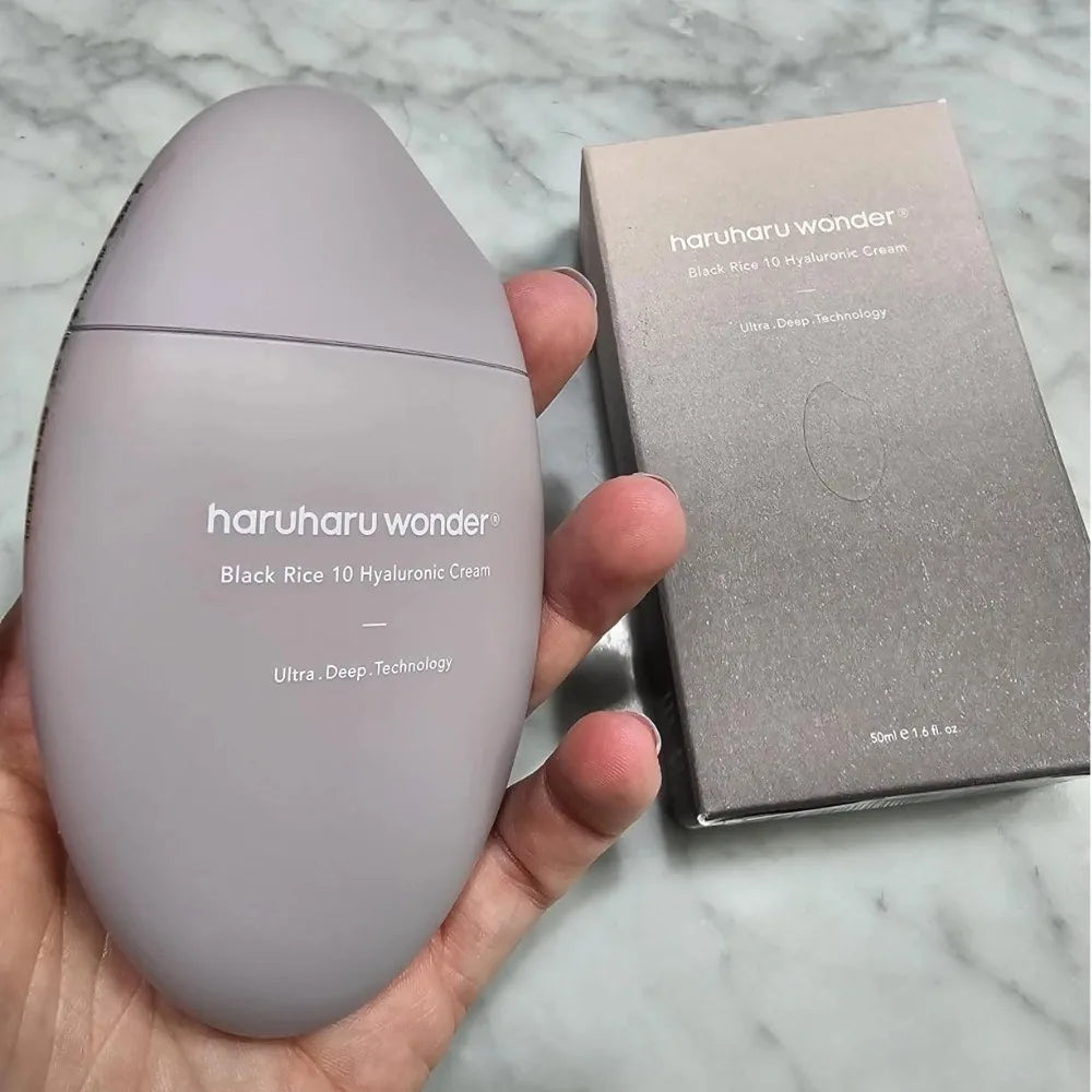 Brand Black Rice 10 Hyaluronic Acid Cream Korean Haruharu Wonder 50ml Efficient Moisturizing Fade Fine Line Toning Essence Cream