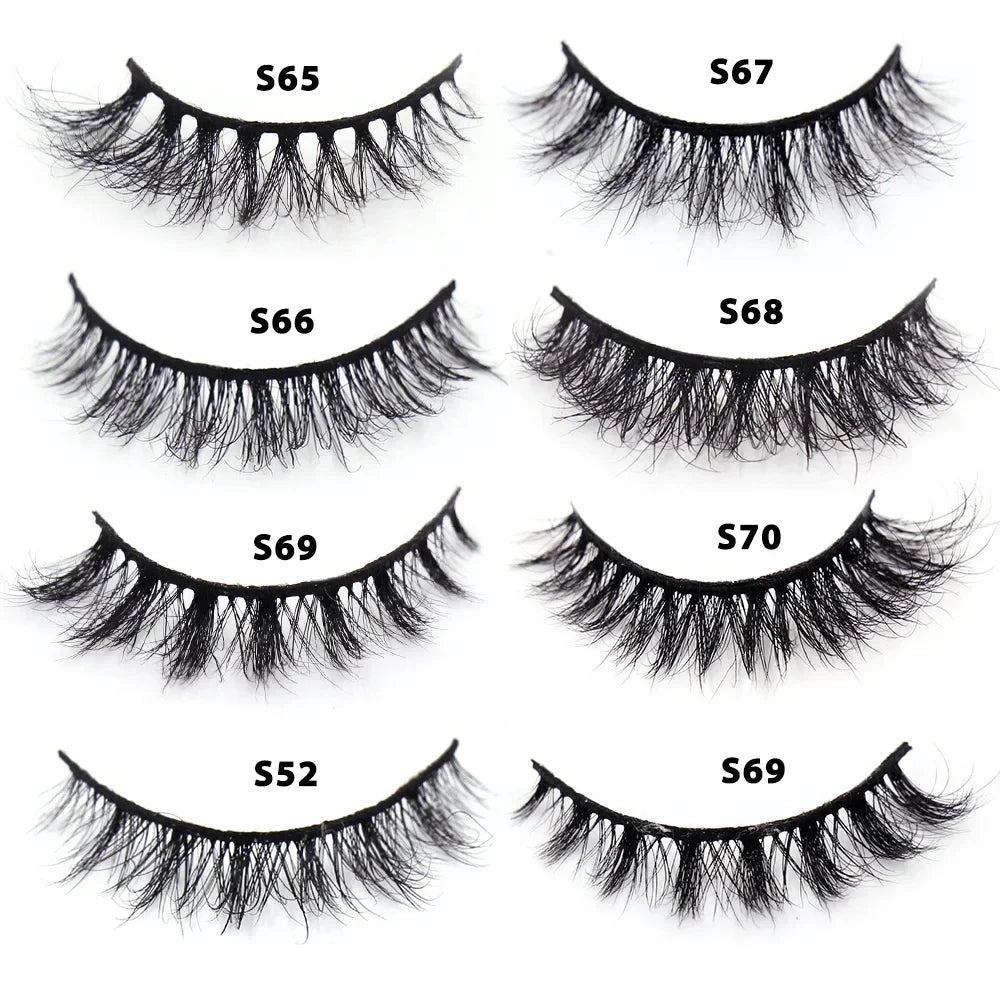 LEHUAMAO Mink Half Lashes Extension Natural Daily Reusable Short Strip Eye Lashes Mink Fluffy Soft Half False Eyelashes Make Up