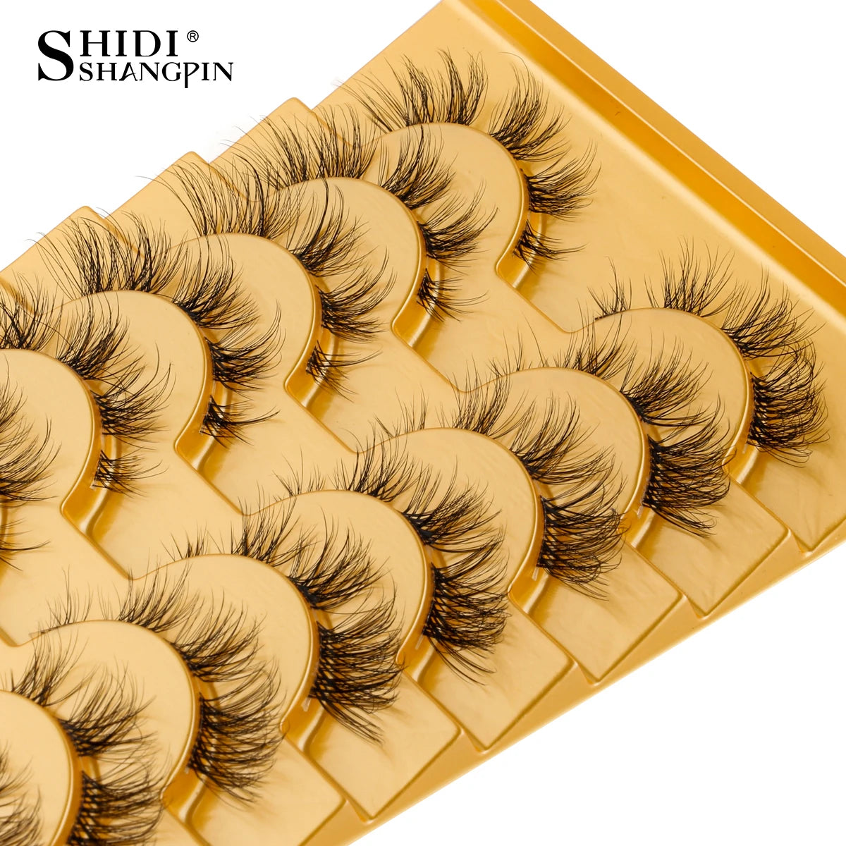 3/10 pairs Natural Lashes Mink Fluffy False Eyelashes Make up Tools Wispy Half Eyelashes 3D Cat Eye Eyelash Extensions Faux Cils