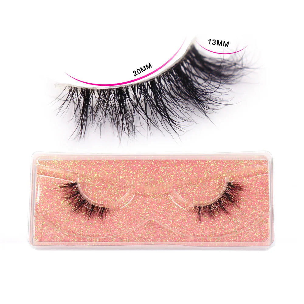 LEHUAMAO Mink Half Lashes Extension Natural Daily Reusable Short Strip Eye Lashes Mink Fluffy Soft Half False Eyelashes Make Up
