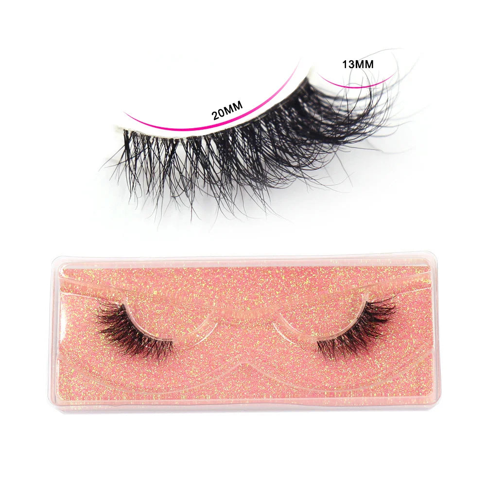 LEHUAMAO Mink Half Lashes Extension Natural Daily Reusable Short Strip Eye Lashes Mink Fluffy Soft Half False Eyelashes Make Up