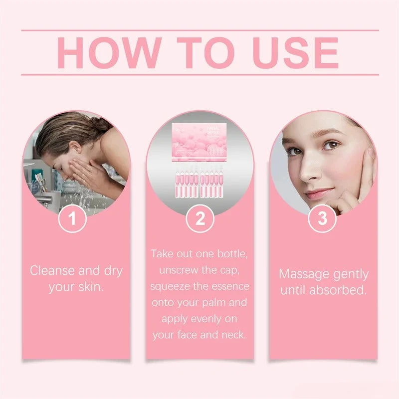 Pink One Day Serum Facial Moisturizing Balanced Water Oil Fine Pores Shrinking Soft Firm Skin Hyaluronic Acid Korean Cosmetics