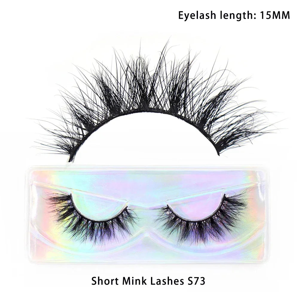 LEHUAMAO Mink Half Lashes Extension Natural Daily Reusable Short Strip Eye Lashes Mink Fluffy Soft Half False Eyelashes Make Up
