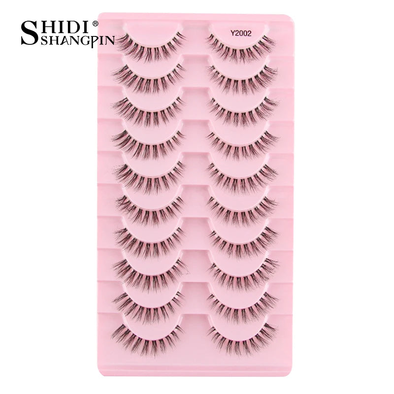 3/10 pairs Natural Lashes Mink Fluffy False Eyelashes Make up Tools Wispy Half Eyelashes 3D Cat Eye Eyelash Extensions Faux Cils