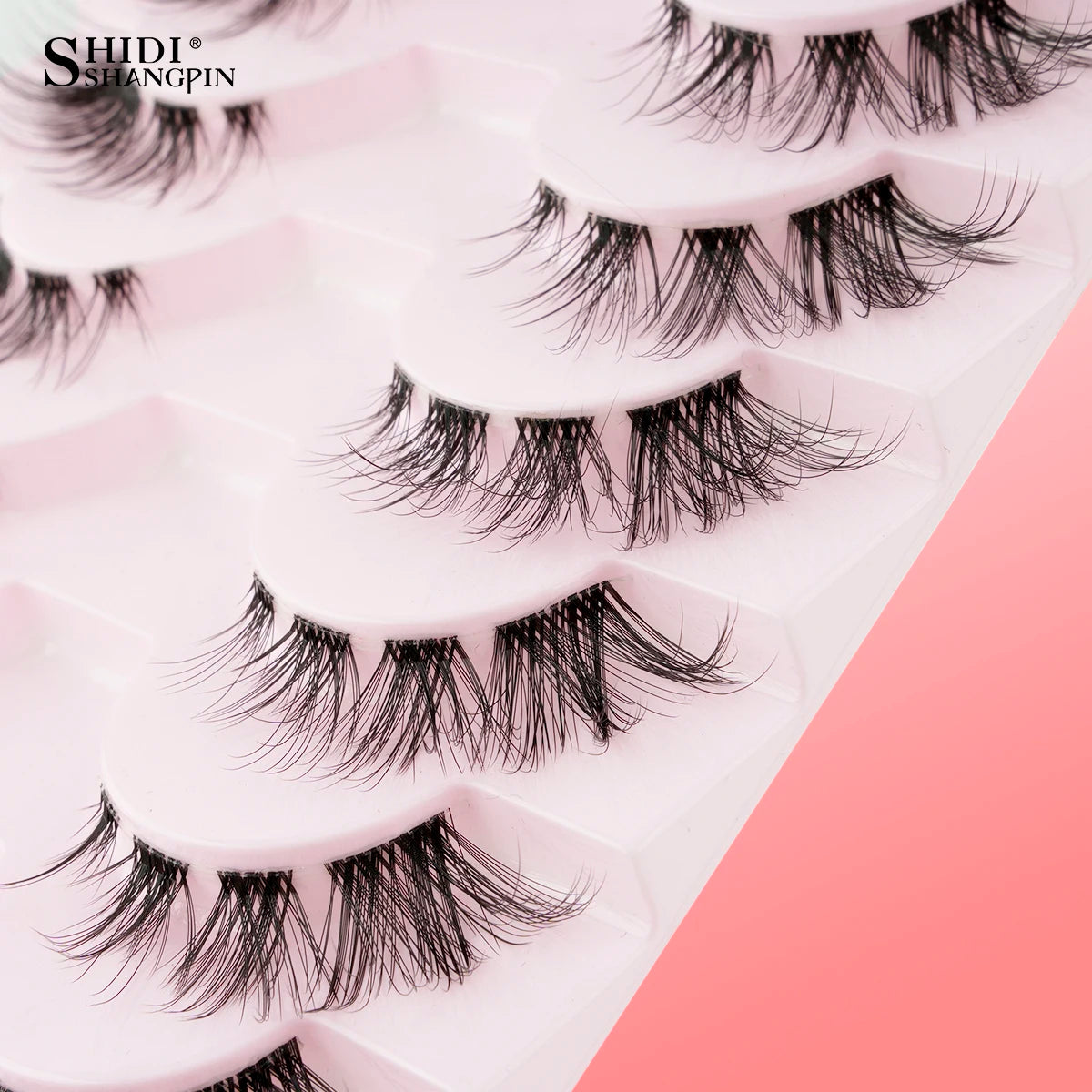 3/10 pairs Natural Lashes Mink Fluffy False Eyelashes Make up Tools Wispy Half Eyelashes 3D Cat Eye Eyelash Extensions Faux Cils
