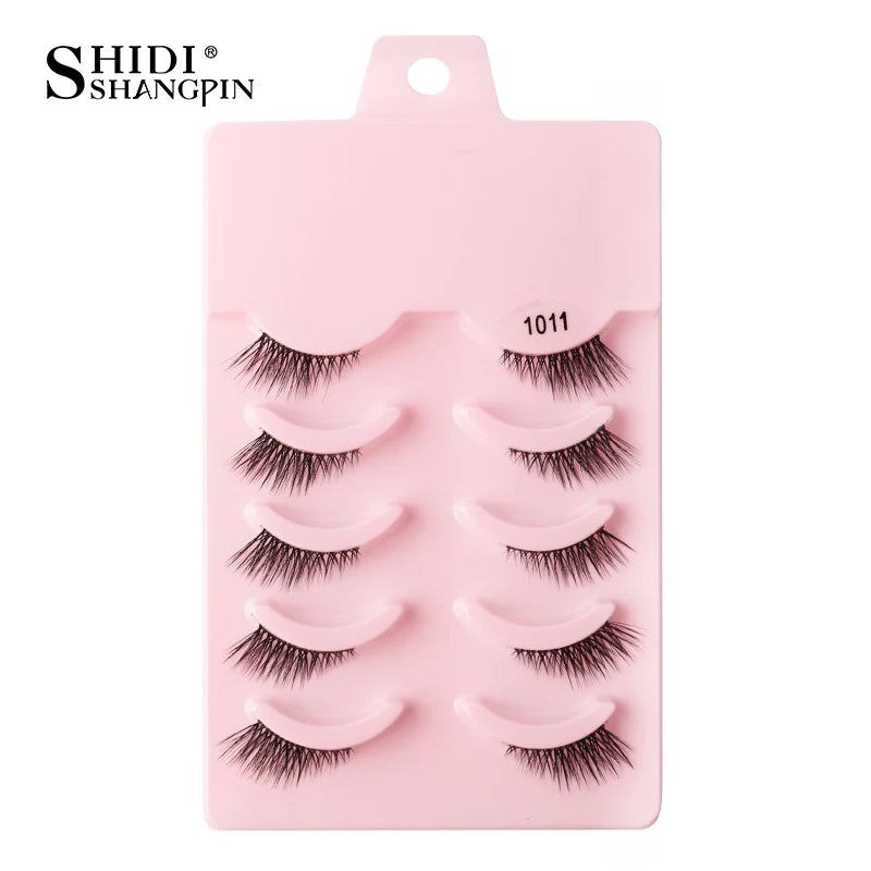 3/10 pairs Natural Lashes Mink Fluffy False Eyelashes Make up Tools Wispy Half Eyelashes 3D Cat Eye Eyelash Extensions Faux Cils