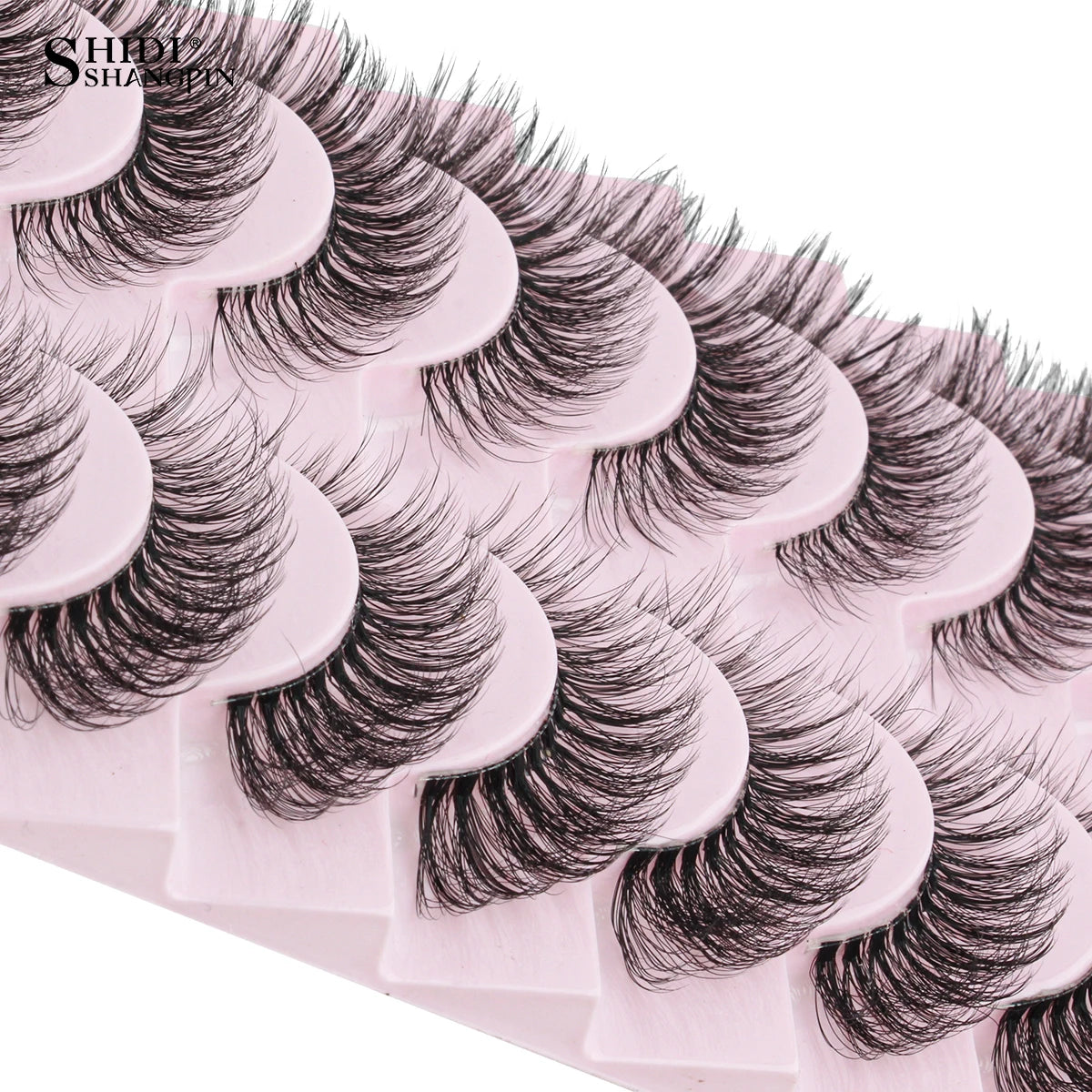 3/10 pairs Natural Lashes Mink Fluffy False Eyelashes Make up Tools Wispy Half Eyelashes 3D Cat Eye Eyelash Extensions Faux Cils
