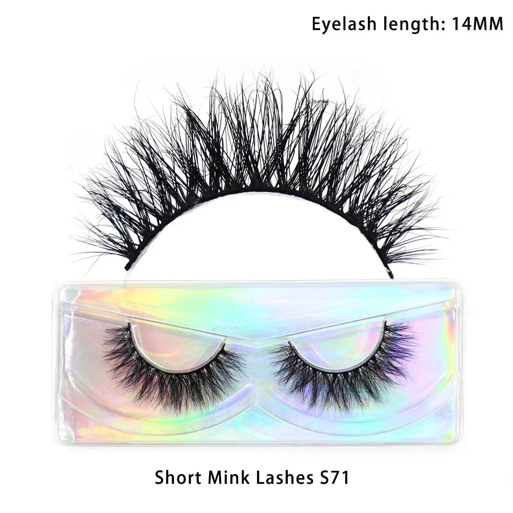 LEHUAMAO Mink Half Lashes Extension Natural Daily Reusable Short Strip Eye Lashes Mink Fluffy Soft Half False Eyelashes Make Up