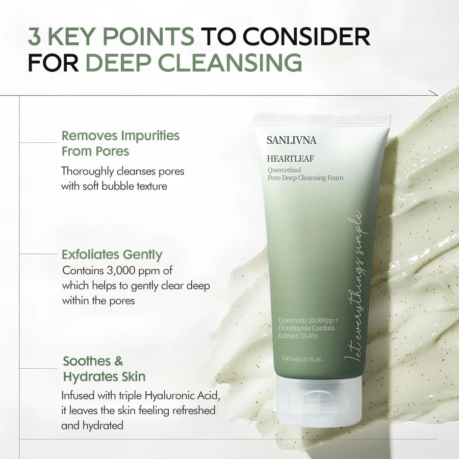 Sanlivna Korean Skincare Heartleaf 4-Piece Set - Oil Balance & Brightening with Soothing Complex