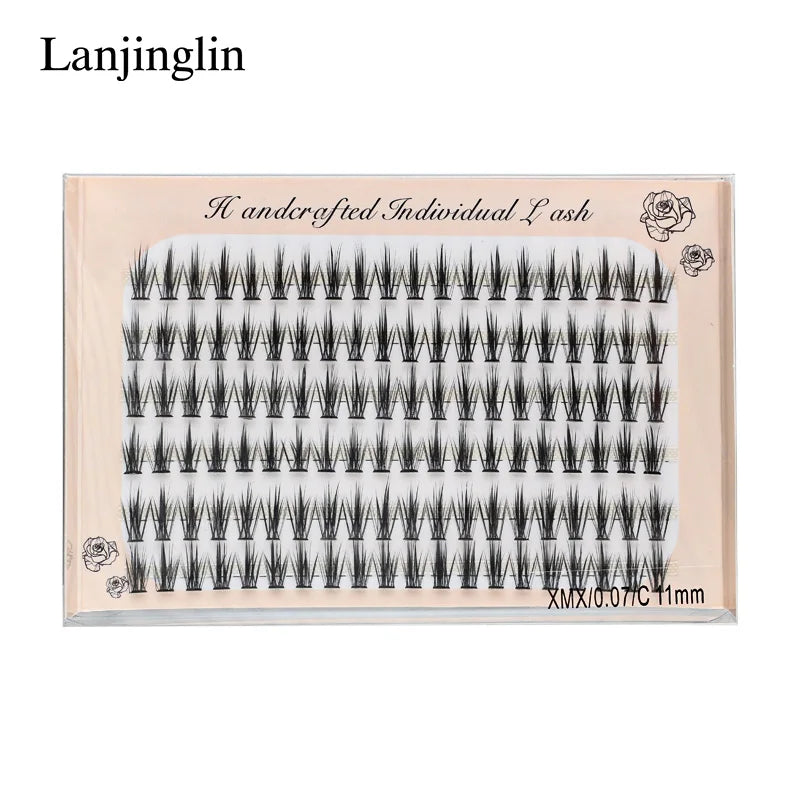 6 Rows 120 Bundles Eyelash Extension Natural Faux Mink Eyelashes Individual 9/10/11/12MM Lashes Makeup Cilia False Eye Lashes