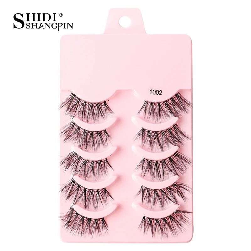 3/10 pairs Natural Lashes Mink Fluffy False Eyelashes Make up Tools Wispy Half Eyelashes 3D Cat Eye Eyelash Extensions Faux Cils