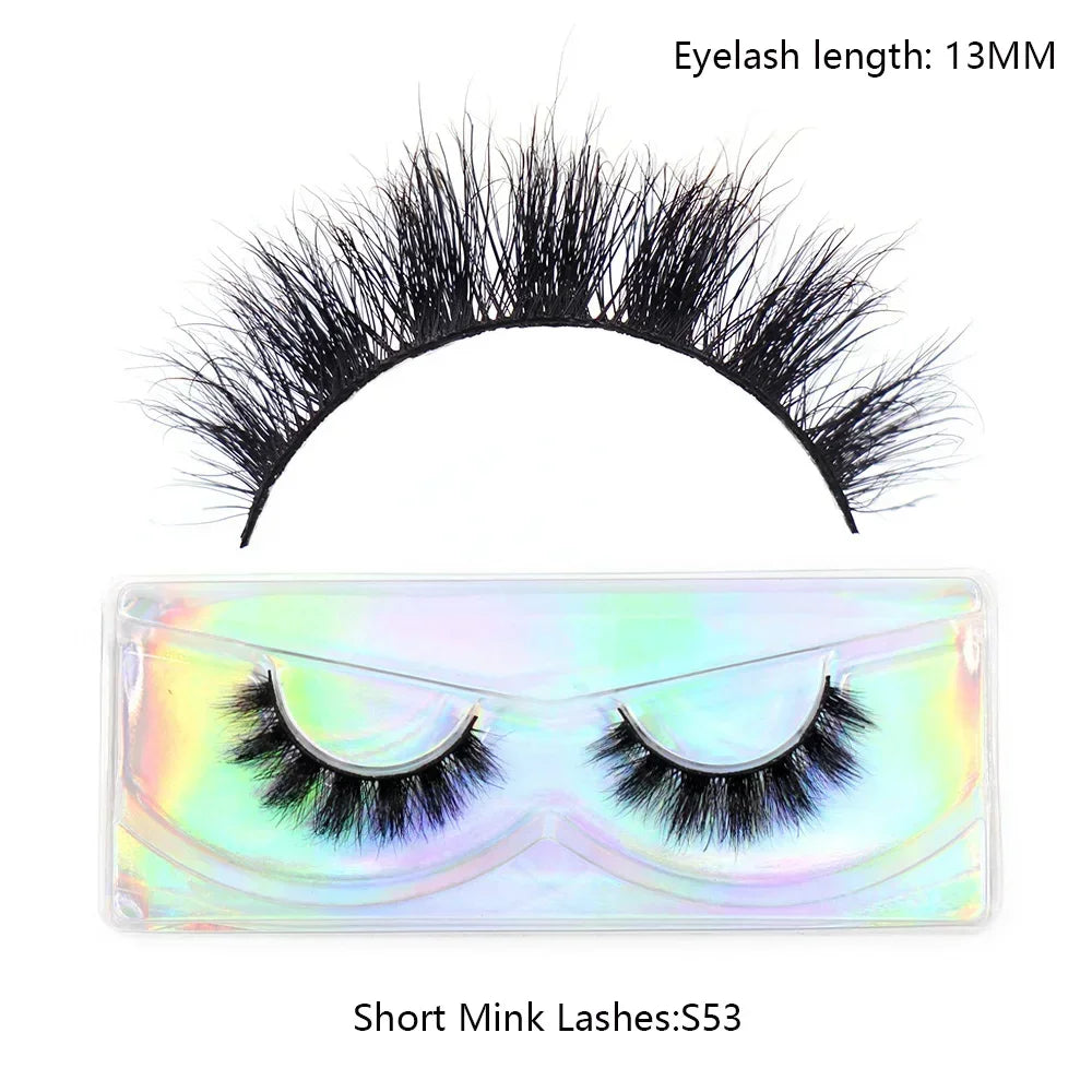 LEHUAMAO Mink Half Lashes Extension Natural Daily Reusable Short Strip Eye Lashes Mink Fluffy Soft Half False Eyelashes Make Up