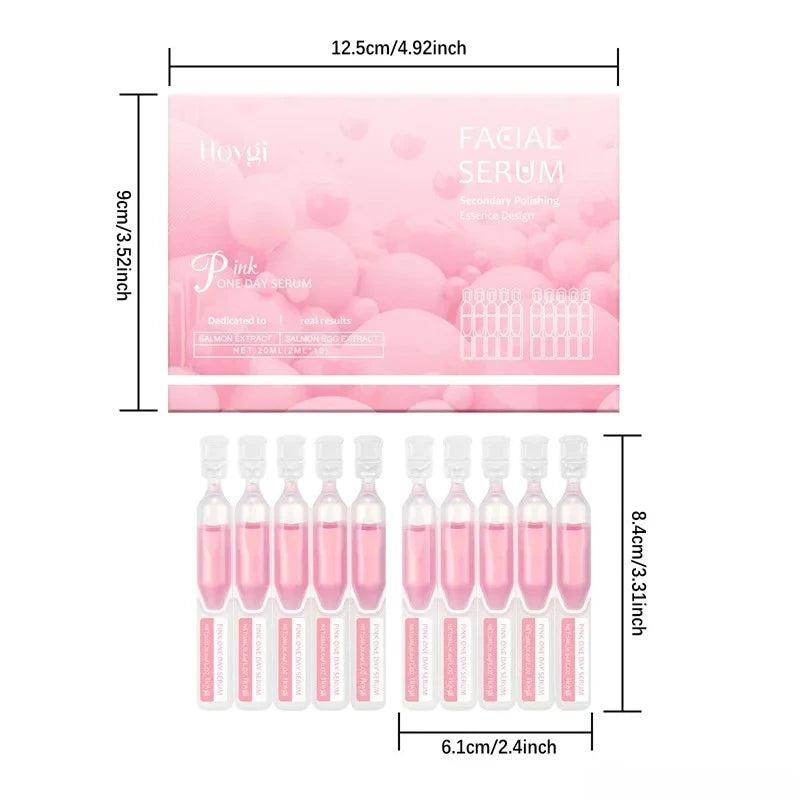 Pink One Day Serum Facial Moisturizing Balanced Water Oil Fine Pores Shrinking Soft Firm Skin Hyaluronic Acid Korean Cosmetics