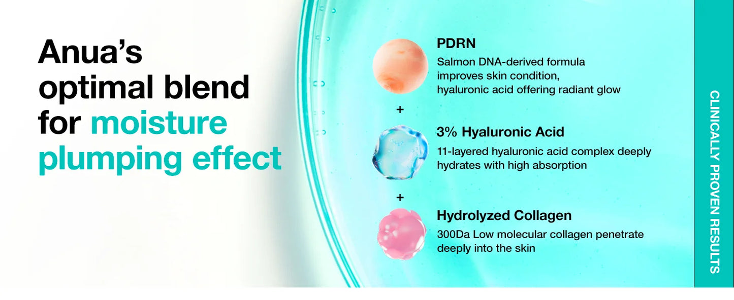 Anua PDRN 100+ Hyaluronic Acid Serum Capsules Moisturizing Revitalizing Face Serum Korean Skincare Beauty Essentials