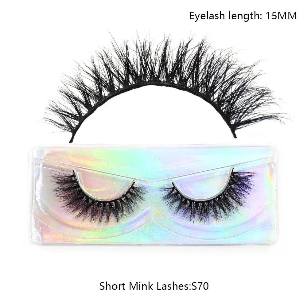 LEHUAMAO Mink Half Lashes Extension Natural Daily Reusable Short Strip Eye Lashes Mink Fluffy Soft Half False Eyelashes Make Up