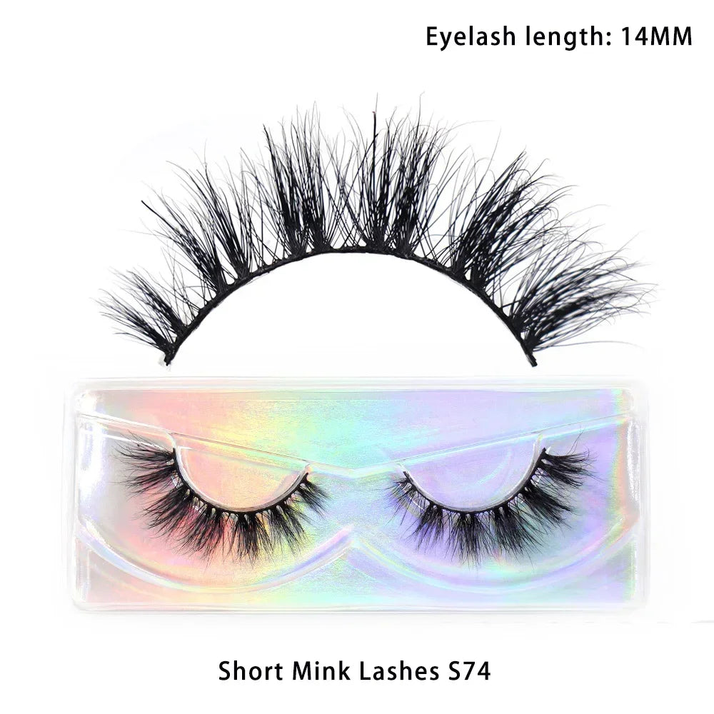 LEHUAMAO Mink Half Lashes Extension Natural Daily Reusable Short Strip Eye Lashes Mink Fluffy Soft Half False Eyelashes Make Up