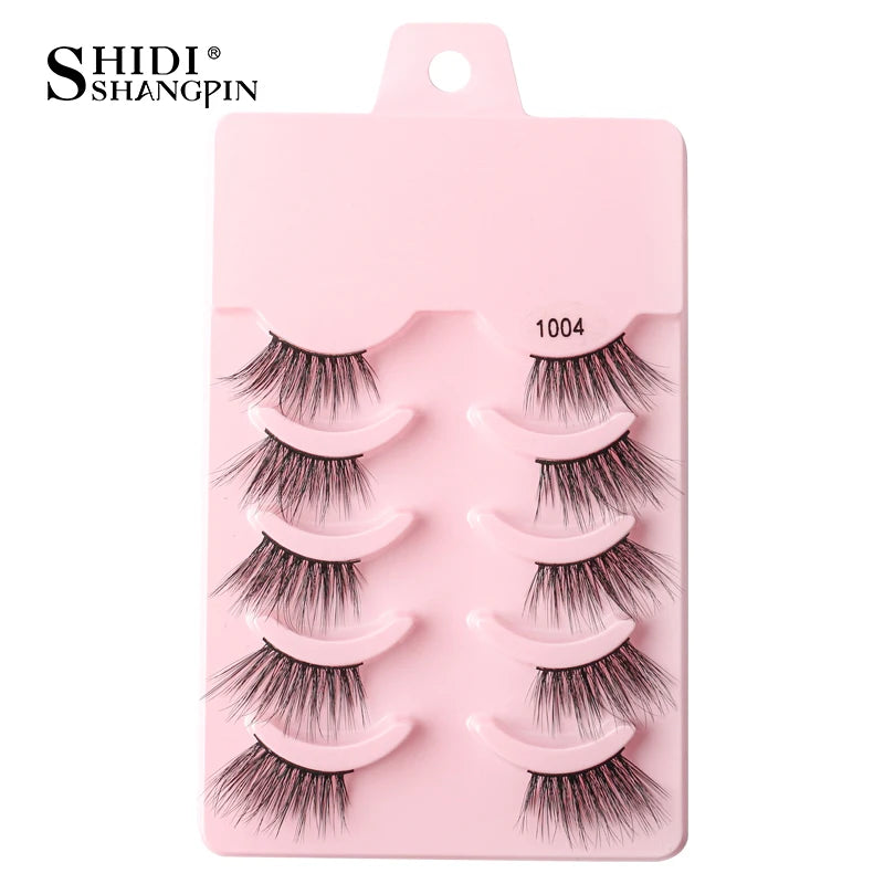 3/10 pairs Natural Lashes Mink Fluffy False Eyelashes Make up Tools Wispy Half Eyelashes 3D Cat Eye Eyelash Extensions Faux Cils