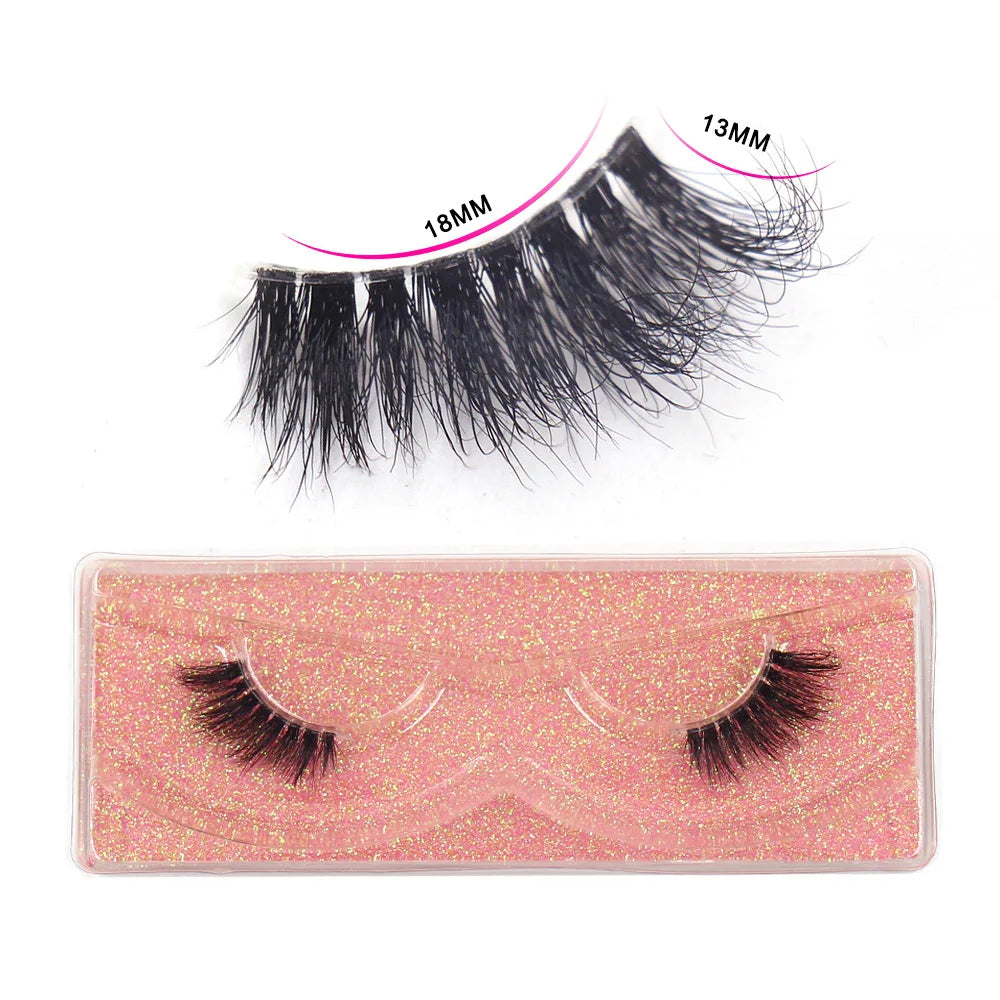 LEHUAMAO Mink Half Lashes Extension Natural Daily Reusable Short Strip Eye Lashes Mink Fluffy Soft Half False Eyelashes Make Up