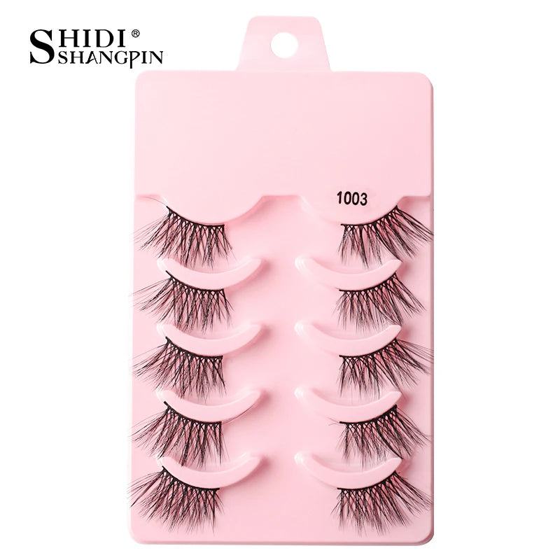 3/10 pairs Natural Lashes Mink Fluffy False Eyelashes Make up Tools Wispy Half Eyelashes 3D Cat Eye Eyelash Extensions Faux Cils