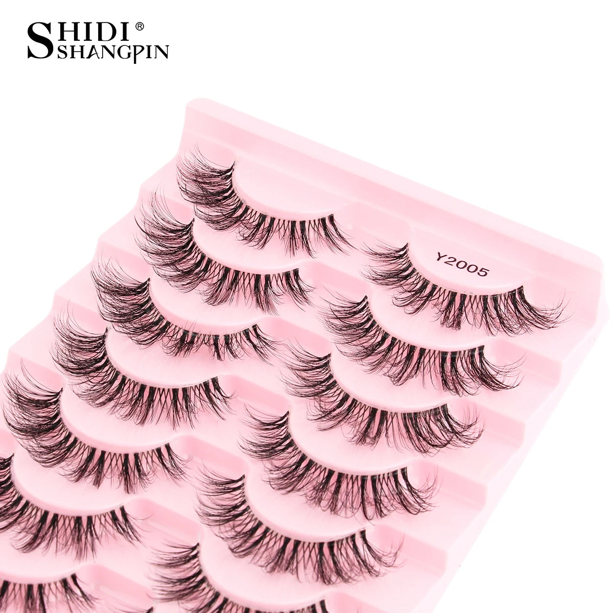 3/10 pairs Natural Lashes Mink Fluffy False Eyelashes Make up Tools Wispy Half Eyelashes 3D Cat Eye Eyelash Extensions Faux Cils