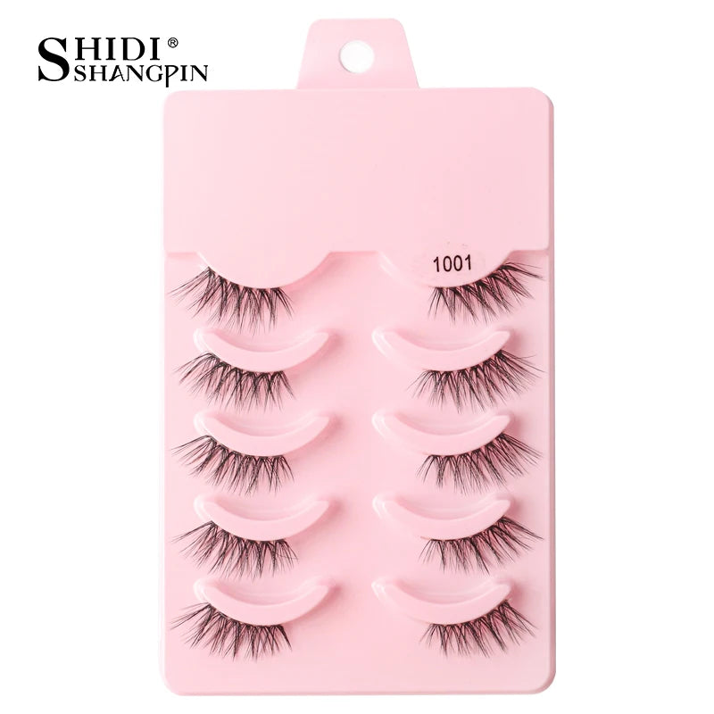 3/10 pairs Natural Lashes Mink Fluffy False Eyelashes Make up Tools Wispy Half Eyelashes 3D Cat Eye Eyelash Extensions Faux Cils